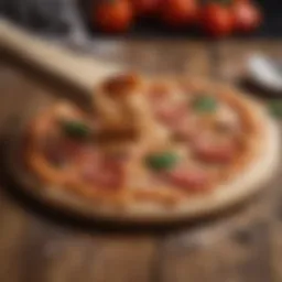 High-quality wooden pizza peel showcasing craftsmanship
