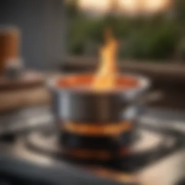 Solo Stove Elegantly Illuminated Solo Stove glowing with perfectly lit flame