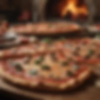 Cultural Significance of Sicilian Pizza A historical depiction of a bustling pizzeria in Sicily, highlighting the cultural significance of pizza in the region.