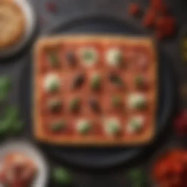 Homemade Modern Sicilian Pizza A beautifully styled plate of homemade Sicilia pizza, representing modern adaptations of the classic dish.