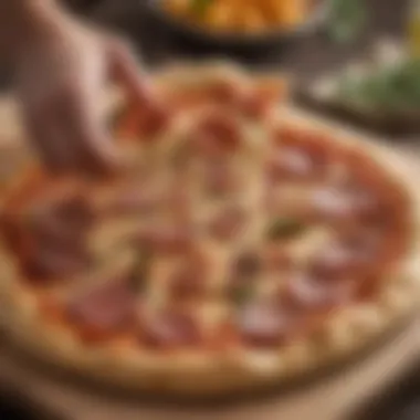 Savoring the Results Slicing homemade pizza with yeast-free dough