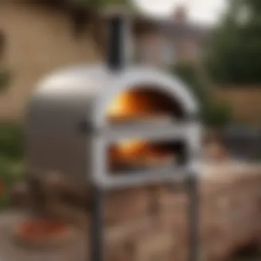 Sleek and compact outdoor pizza oven