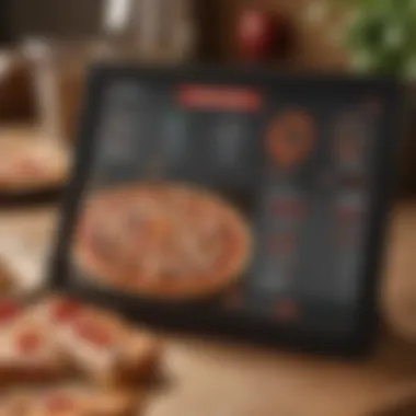 Digital Order Tracking Interface Sleek digital interface for tracking Pizza Hut orders