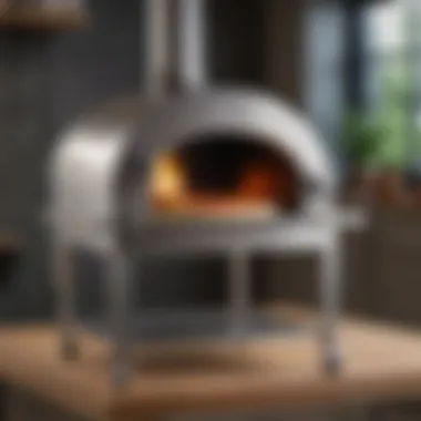 Modern Stainless Steel Pizza Oven Table Sleek Stainless Steel Pizza Oven Table