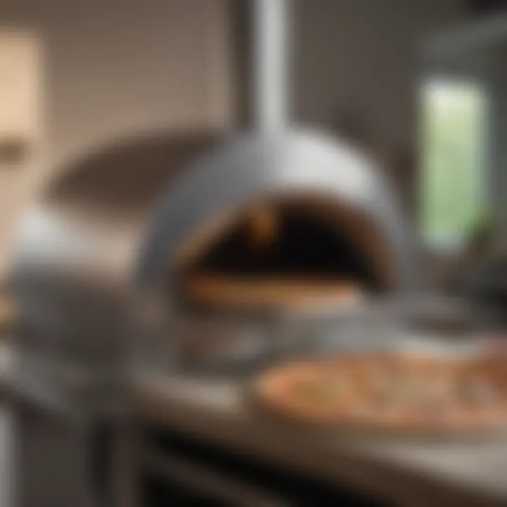 Sleek Stainless Steel Pizza Oven