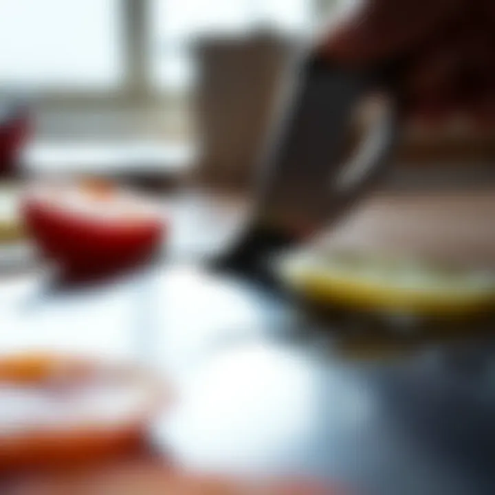 Close-up view of the blade showcasing precision cutting edge