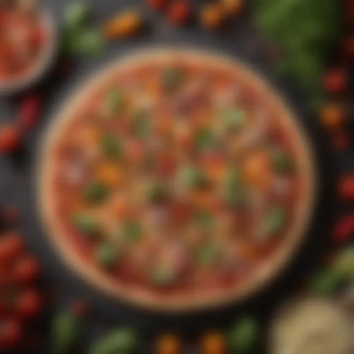 Sliced Low-Sodium Pizza with Colorful Veggie Medley