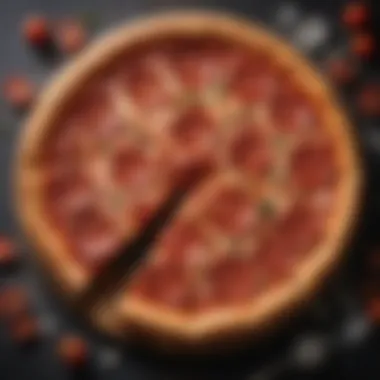 Gourmet Sliced Pepperoni Pizza Artistry Artisanal pizza topped with gourmet sliced pepperoni