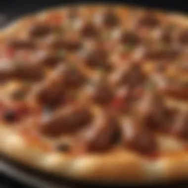 Spicy Italian Sausage on top of a Meat Lover's Pizza