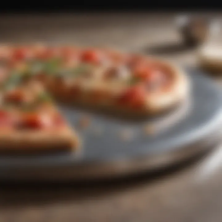 Sleek stainless steel pizza stone