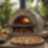 Stone pizza oven enhancing flavors