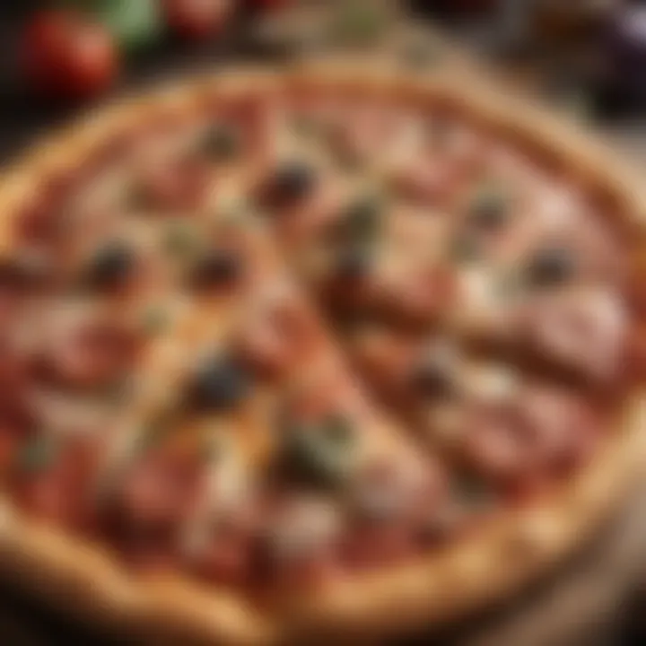 Social media promotion graphic featuring pizza