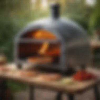 Ingenious Culinary Creation Stylish portable pizza oven table with innovative features
