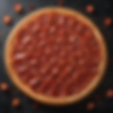 Spicy kick of pepperoni slices