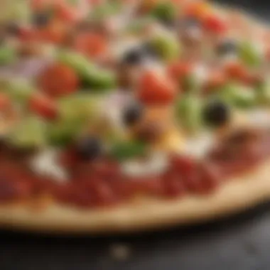 Fresh Ingredients Selection Delicious Taco Bell Pizza Ingredients