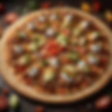 Culinary Fusion: Taco Meets Pizza A vibrant illustration highlighting the fusion of taco and pizza cultures
