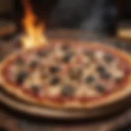 Sizzling wood-fired pizza with gourmet toppings