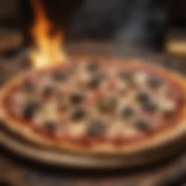 Sizzling wood-fired pizza with gourmet toppings