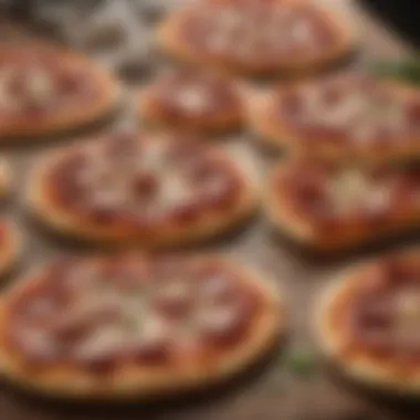 Gourmet Pepperoni Pizzas A selection of gourmet pizzas topped with pepperoni showcasing diverse styles.