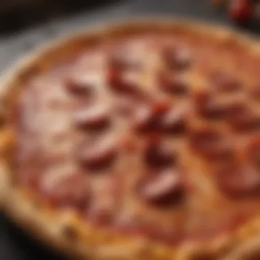 Evolution of Pepperoni in Pizza A historical timeline illustrating the evolution of pepperoni in pizza.