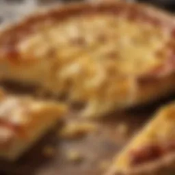 A beautifully crafted American cheese pizza with a golden crust and bubbling cheese.