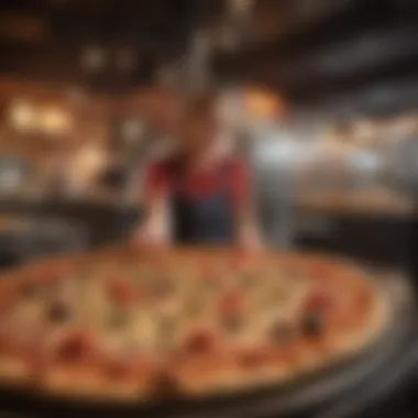 Community and Connection: The Pizza Experience A vibrant pizza restaurant bustling with patrons