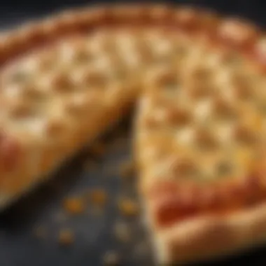 An elegant cheese pizza with a golden crust and bubbling mozzarella