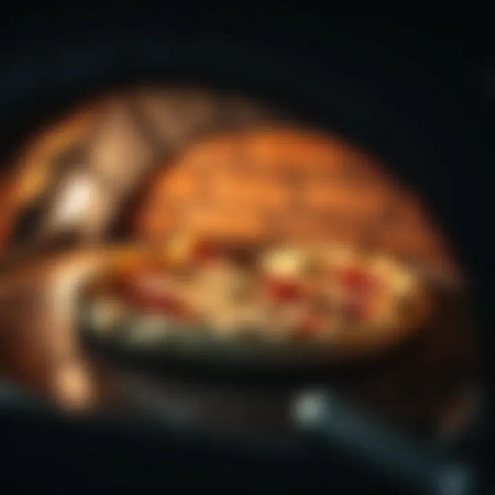 Mastering Baking Techniques A pizza baking in a stone oven