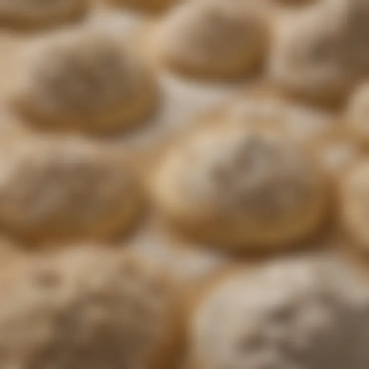 Close-up of high-quality flour types used in pizza dough