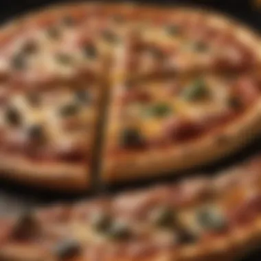 Irresistible Pizzas Fresh From the Oven An array of perfectly cooked pizzas emanating an irresistible aroma from the oven.