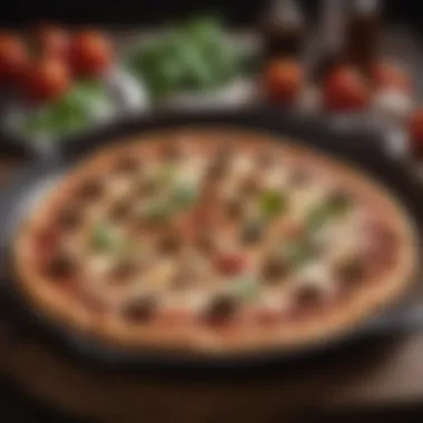 Creative Toppings for Skillet Pizza Innovative toppings being added to a skillet-cooked pizza.