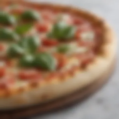 Elevating Flavor Profiles Pizza Margherita with Fresh Basil Leaves