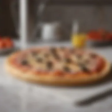 Elegant Pizza Display Elegant Pizza Presentation on Marble