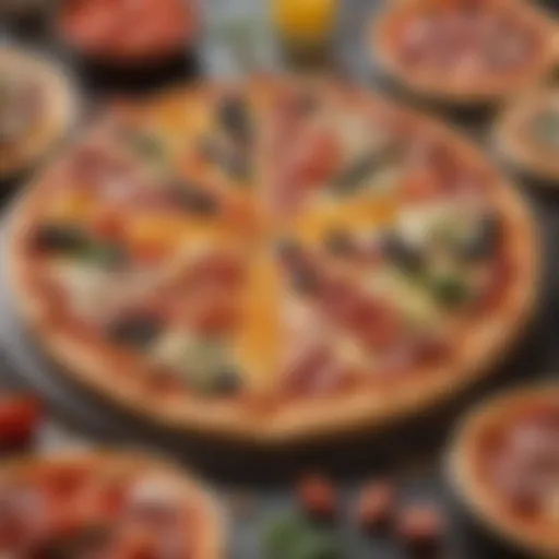 Gourmet Pizza Toppings in a Burst of Color