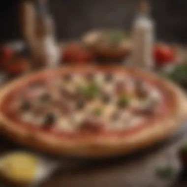 Traditional Neapolitan Delight A traditional Neapolitan pizza showcasing its classic ingredients