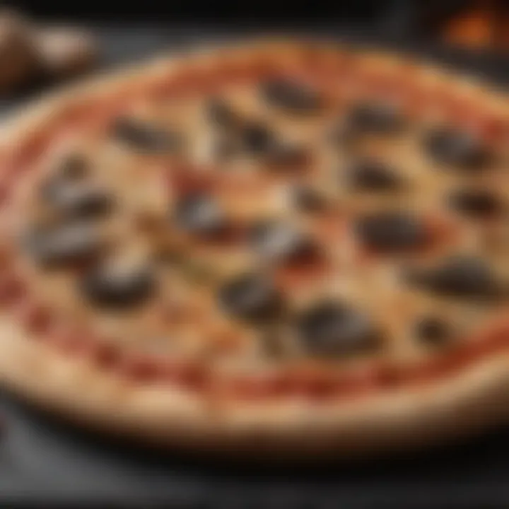 A close-up of a pizza stone with charred edges after use