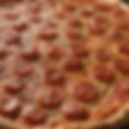Close-up of seasoned pizza steel showing its surface texture