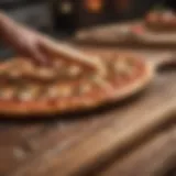 Elegant wooden pizza paddle showcasing craftsmanship