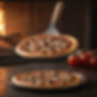 Metal Pizza Paddle Versatility A versatile metal pizza paddle ready for use