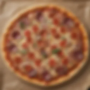 Close-up of a pizza bag highlighting unique flavor profiles