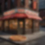 A scenic view of New York City showcasing iconic pizzerias
