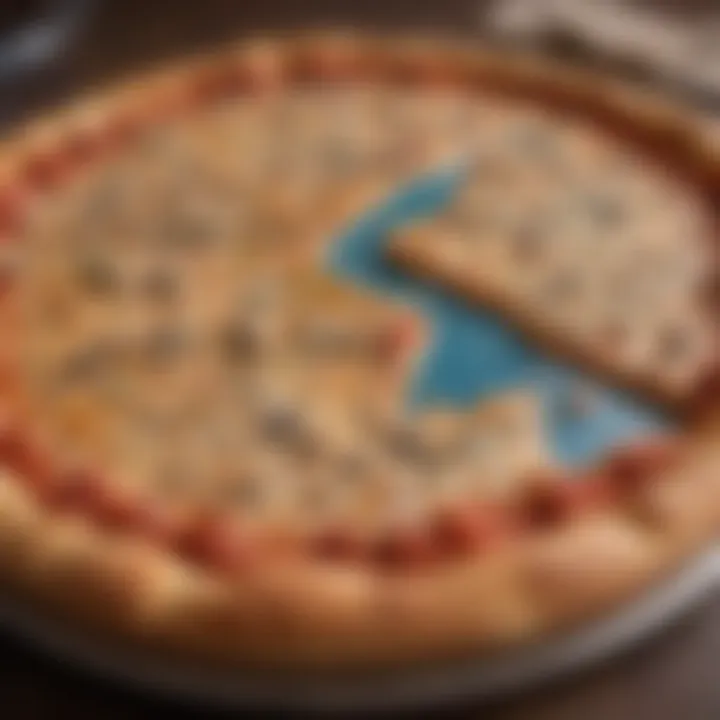 A map illustrating the shipping routes of New York pizza across the country