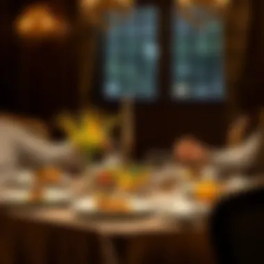 Gourmet Experience An elegant dining table set for a gourmet meal