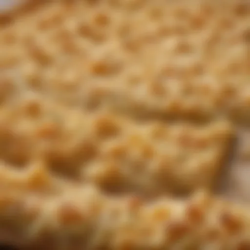 Close-up view of the Parmesan crust highlighting its texture and flavor