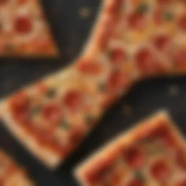 Close-up of the crust and texture of Wegmans pizza slice