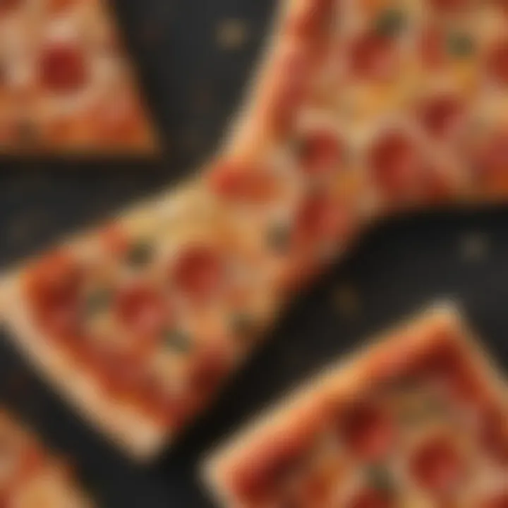 Close-up of the crust and texture of Wegmans pizza slice