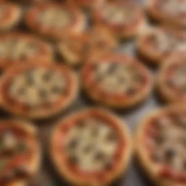 Diverse Flavor Profiles of Stuffed Crust Pizzas An array of stuffed crust pizzas highlighting diverse flavor profiles and toppings