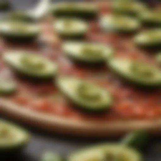 A vibrant display of jalapenos sliced and ready to elevate pizza.