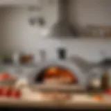 Elegant portable pizza oven in a modern kitchen setting