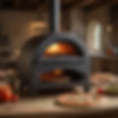 Small pizza oven with wood-fired charm for authentic flavors